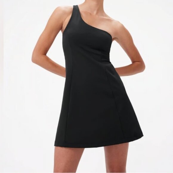 Outdoor Voices Dresses & Skirts - Outdoor Voices One Shoulder Dress in Black Women's Size Small